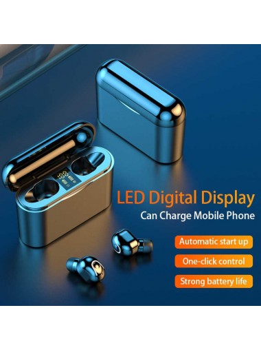 M2D Airfree LED Light 無線耳機連充電盒 - 黑色